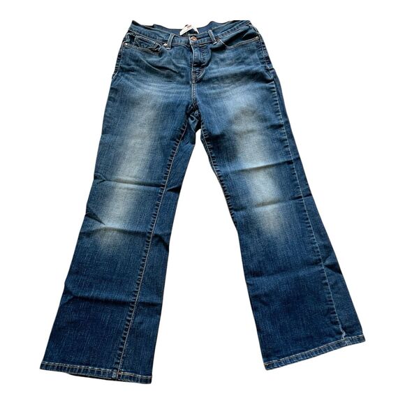 LEVI'S 512 JEANS Womens 12M Blue Denim Perfectly Slimming Bootcut - Picture 1 of 9